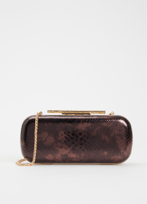 Dune London Body clutch - voorkant donkerbruin