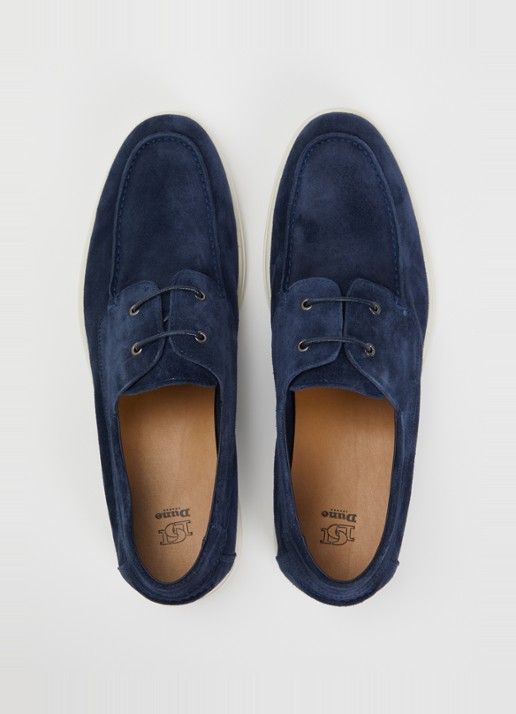 Dune London Boldman bootschoen van suède - detail 4 indigo