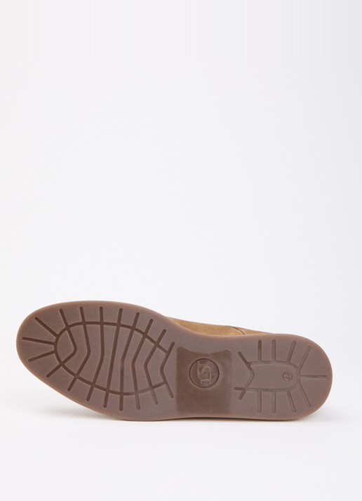Dune London Bow veterschoen van leer  - detail 5 zand