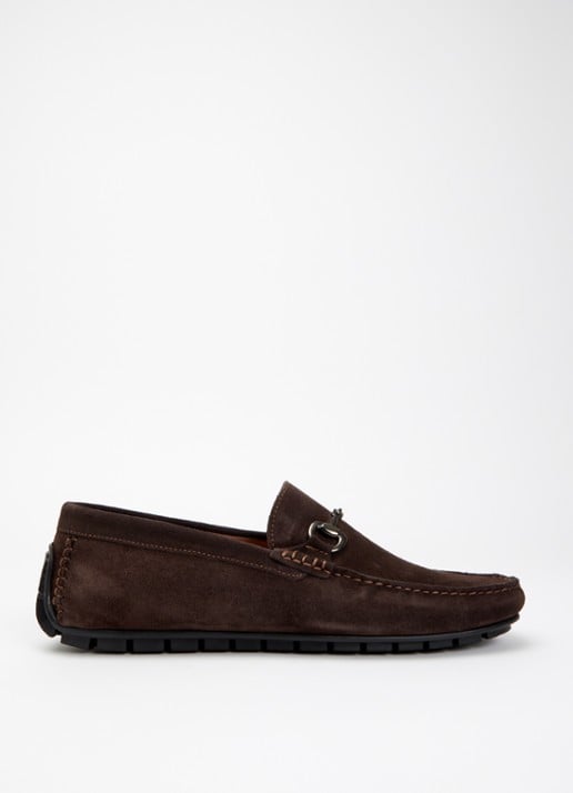 Dune London Brackon mocassins van leer
