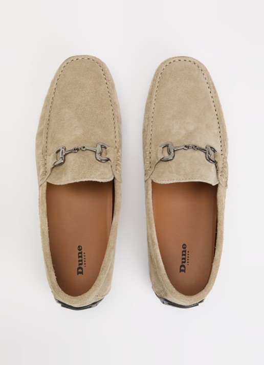 Dune London Brackon mocassins van leer - detail 4 taupe