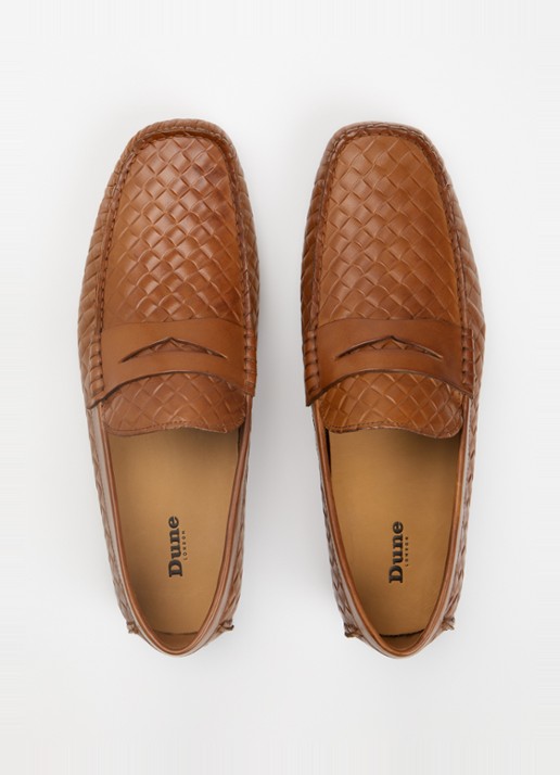 Dune London Bradlay moccasin van leer - detail 4 bruin