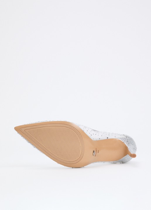 Dune London Brightest pump van mesh met strass - detail 4 zilver