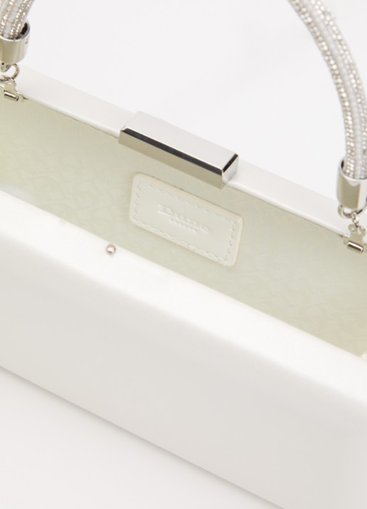 Dune London Brunch clutch met afneembare schouderriem - detail 3 wit