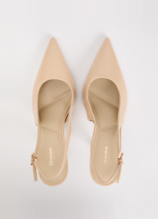 Dune London Cai slingback van leer  - detail 4 creme