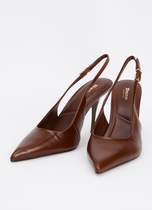 Dune London Cai slingback van leer  - detail 3 bruin
