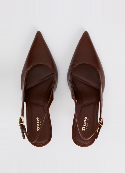 Dune London Cai slingback van leer  - detail 4 bruin