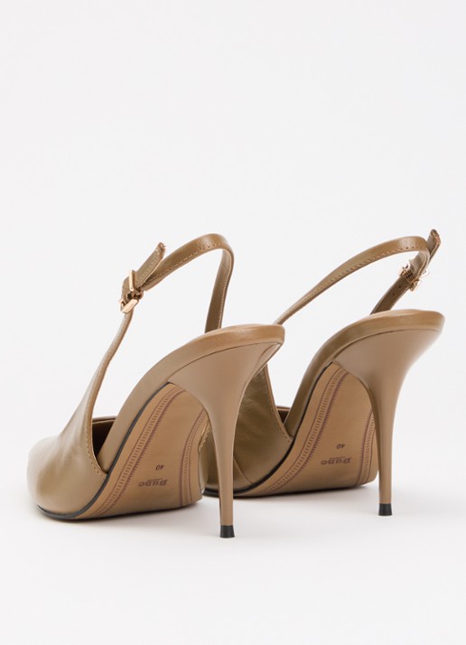 Dune London Cai slingback van leer  - achterkant 4 camel