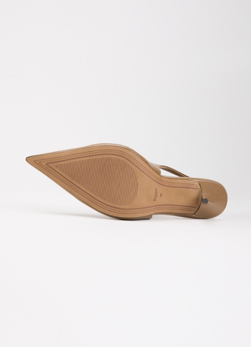 Dune London Cai slingback van leer  - detail 3 camel