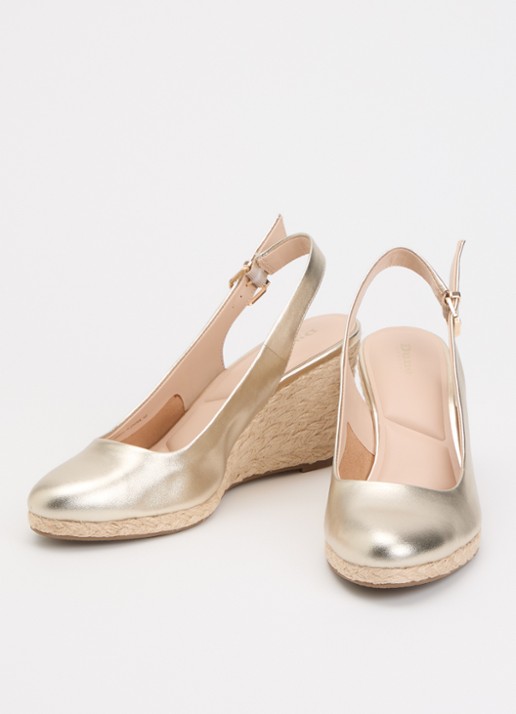 Dune London Capable sleehak van leer met metallic finish - detail 3 goud