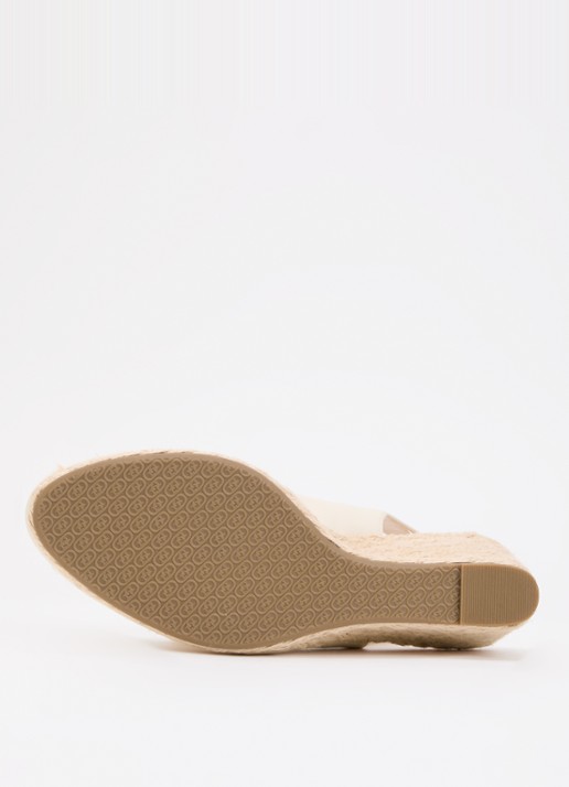 Dune London Capable sleehak van leer met metallic finish - detail 4 ivoor