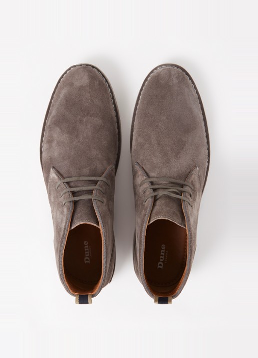 Dune London Cashed veterschoen van leer  - detail 3 taupe