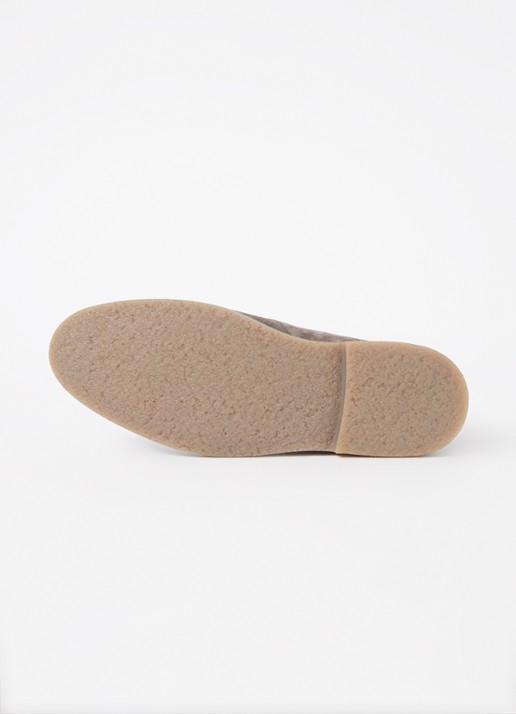 Dune London Cashed veterschoen van leer  - detail 4 taupe