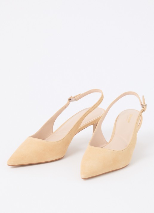 Dune London Celinna slingback van lakleer - detail 2 zand