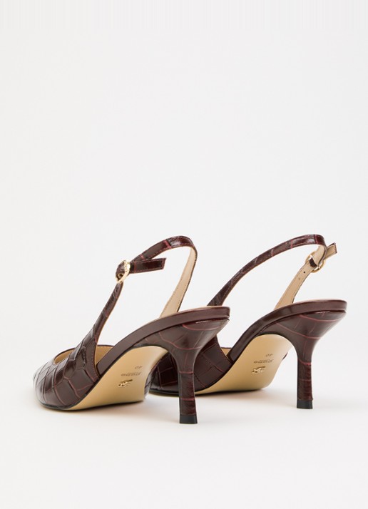Dune London Celise slingback  - achterkant 4 bordeauxrood