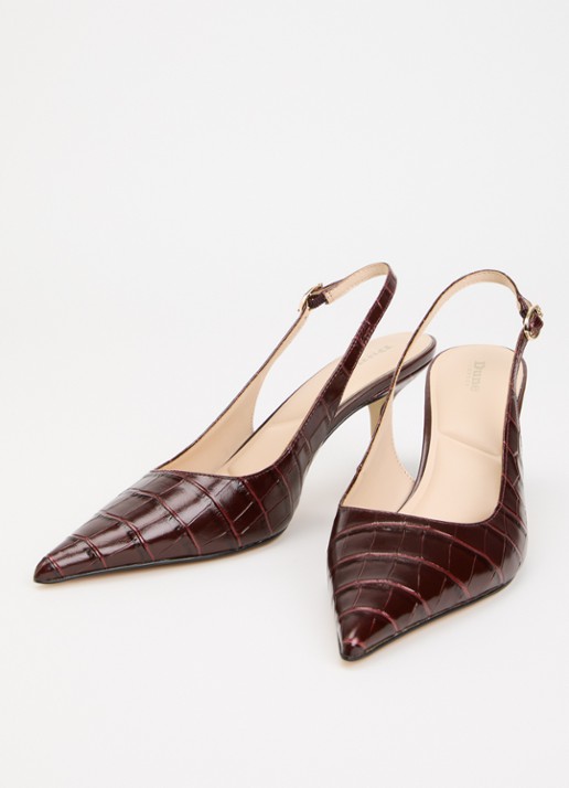Dune London Celise slingback  - detail bordeauxrood