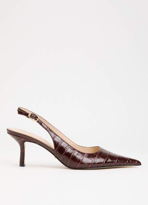 Dune London Celise slingback  - voorkant 5 bordeauxrood