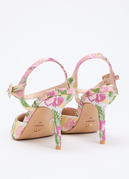 Dune London Channel sandalette met strass - achterkant 2 lichtroze