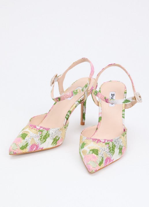 Dune London Channel sandalette met strass - detail 3 lichtroze