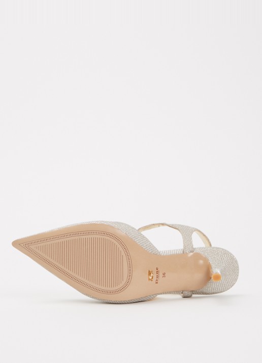 Dune London Channel sandalette met strass - detail 3 goud
