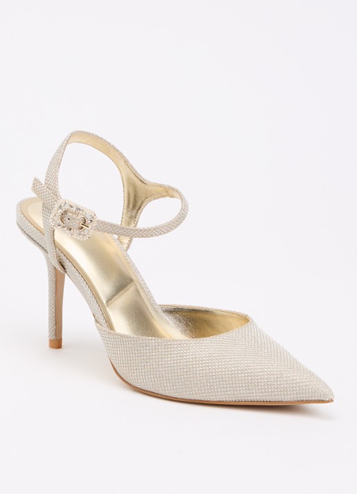 Dune London Channel sandalette met strass