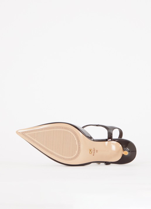Dune London Channel sandalette met strass - detail 3 donkerbruin