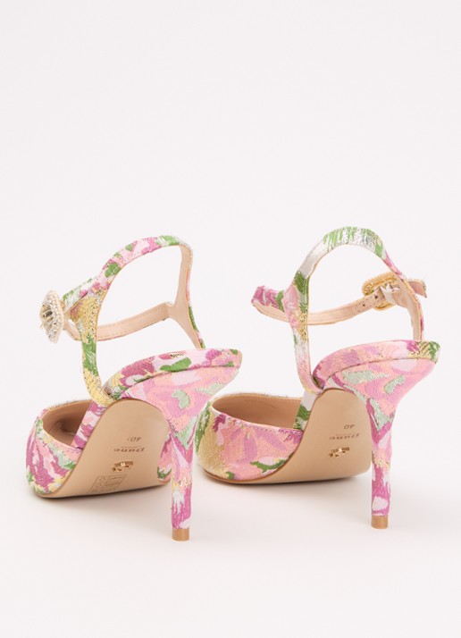 Dune London Channel sandalette met strass - achterkant 2 roze