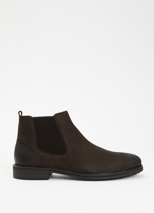 Dune London Chorleys chelsea boot van leer - voorkant bruin