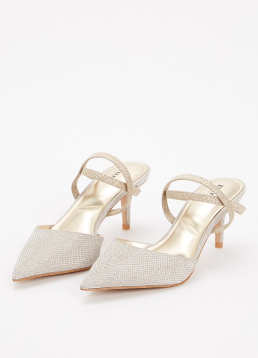 Dune London Classical slingback van leer - detail 2 gold synthetic