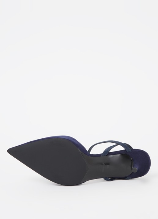 Dune London Classical slingback van leer - detail 5 donkerblauw