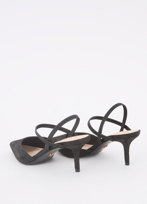 Dune London Classical slingback van leer - achterkant 5 diepzwart