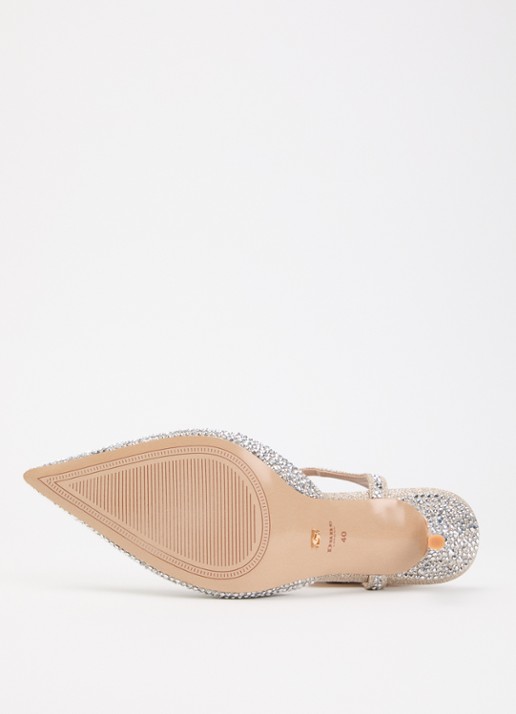 Dune London Confident sandalette met strass - detail 5 zilver