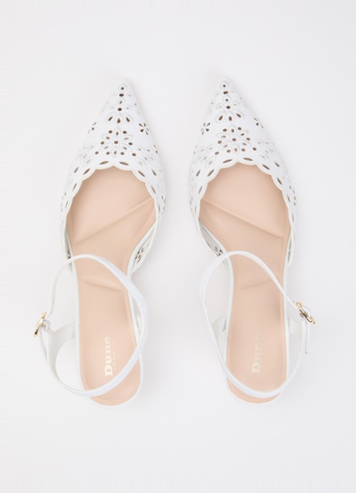 Dune London Convincing sandalette van leer - detail 3 wit