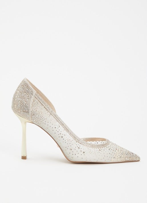 Dune London Cristelle pump van mesh met strass