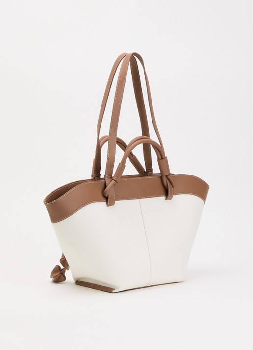 Dune London Daylight schoudertas met tasbedel - achterkant 4 creme