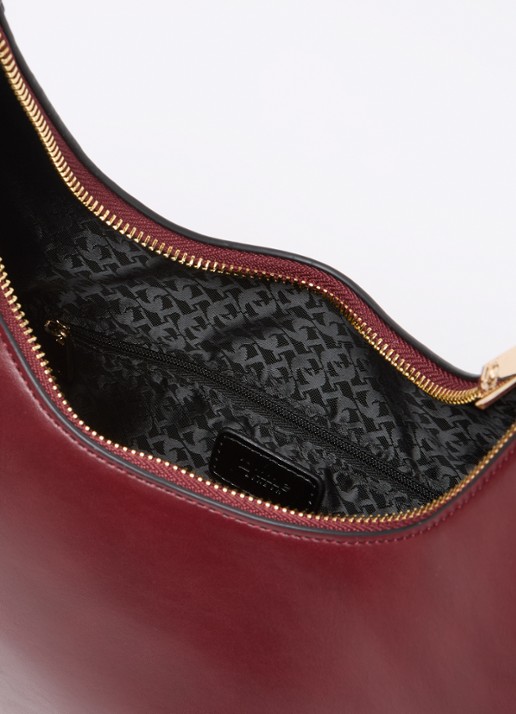 Dune London Dedicated schoudertas met logo - detail 3 bordeauxrood