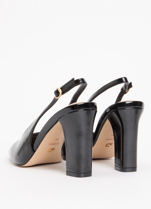 Dune London Defining slingback van leer - achterkant zwart