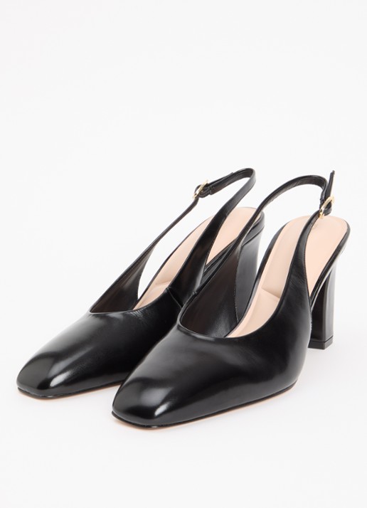 Dune London Defining slingback van leer - detail 3 zwart