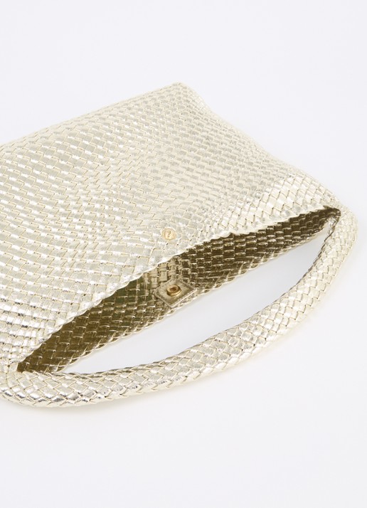 Dune London Deliberate schoudertas met gevlochten detail en uitneembaar etui - detail 3 goud