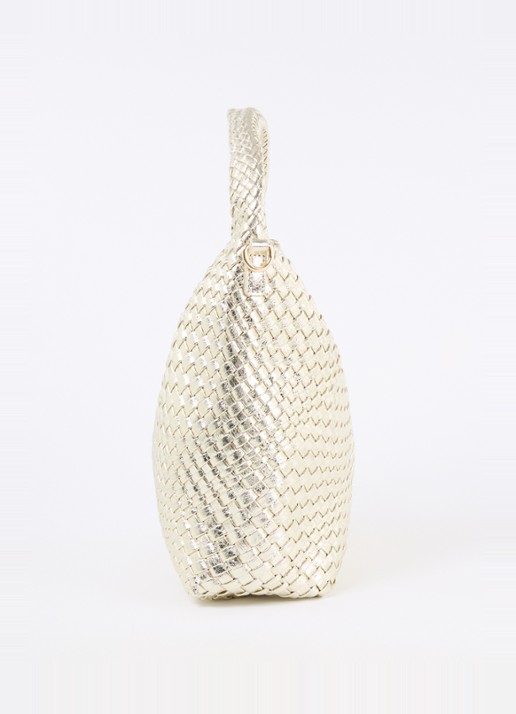 Dune London Deliberate schoudertas met gevlochten detail en uitneembaar etui - detail 4 goud