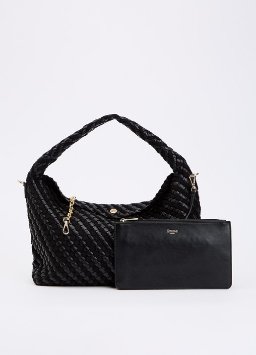 Dune London Deliberate schoudertas met gevlochten detail en uitneembare etui
