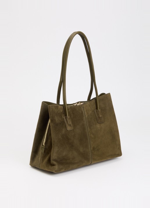Dune London Deserving Large shopper met tasbedel - achterkant 4 bronsgroen