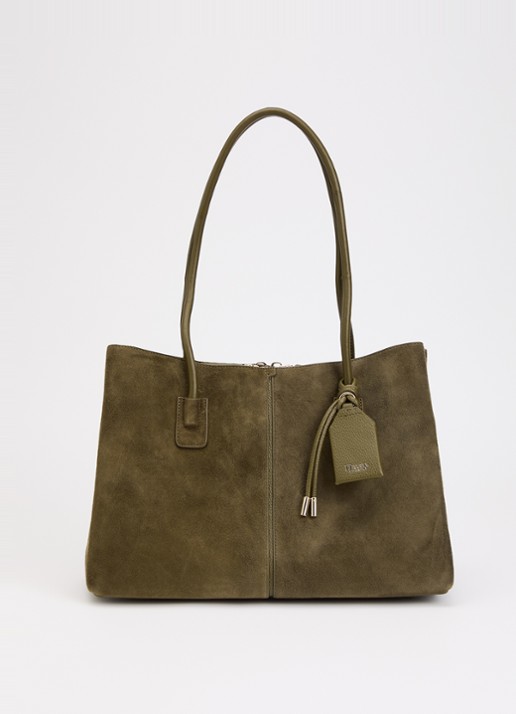 Dune London Deserving Large shopper met tasbedel - voorkant 5 bronsgroen