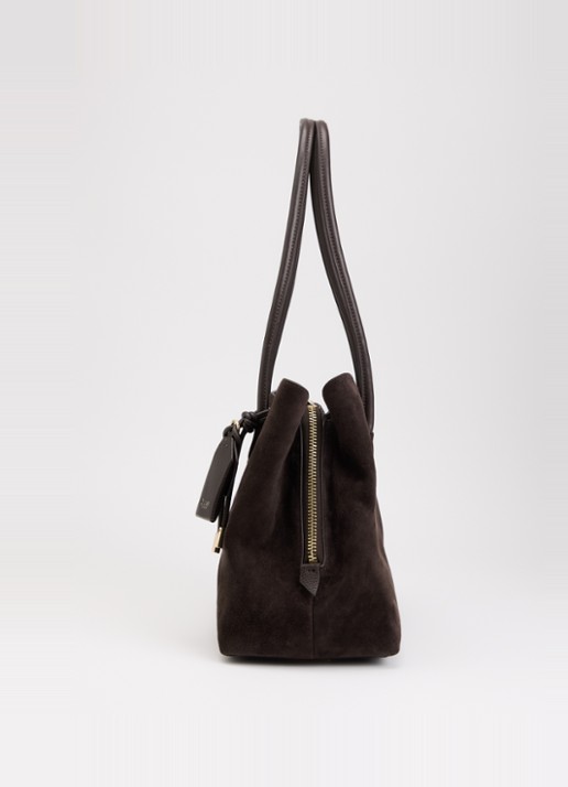 Dune London Deserving Large shopper met tasbedel - detail 2 donkerbruin