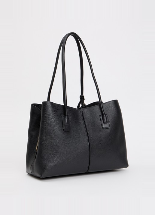 Dune London Deserving Large shopper met tasbedel - achterkant diepzwart