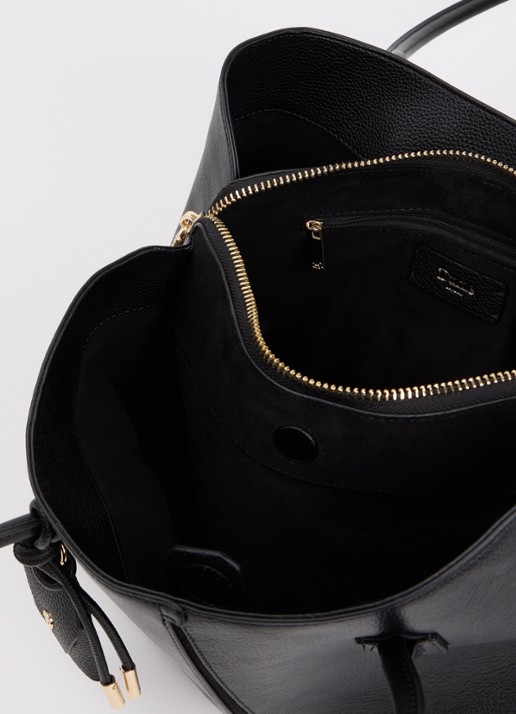 Dune London Deserving Large shopper met tasbedel - detail 3 diepzwart