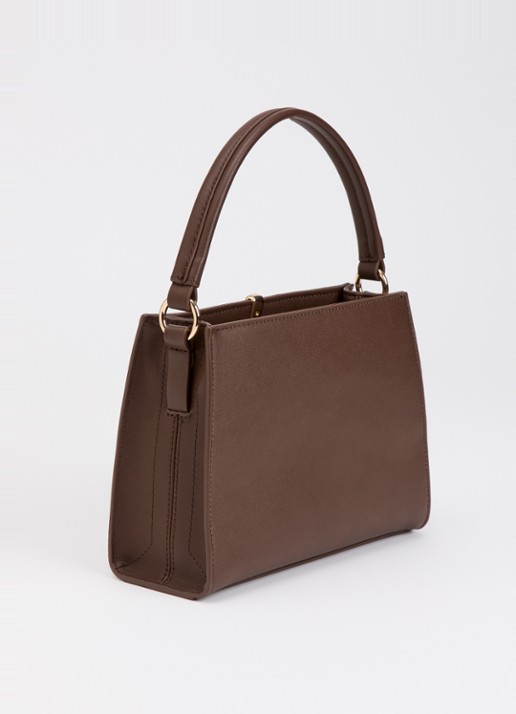 Dune London Dinidestined handtas van suède met afneembare schouderriem - achterkant 4 bruin