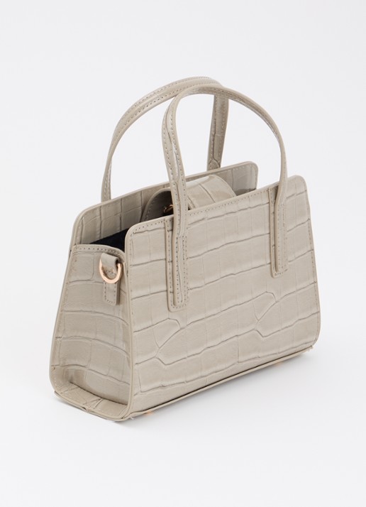 Dune London Dinkeydenbey handtas met afneembare schouderriem  - achterkant 4 grijs