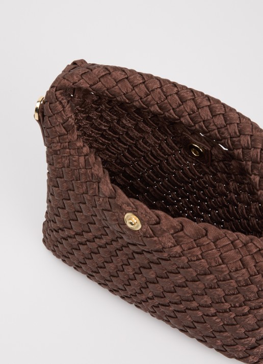 Dune London Dinkydeliberate handtas met gevlochten detail en uitneembaar etui - detail 2 brons