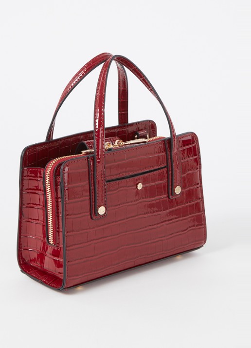 Dune London Dinkydenbeigh handtas met afneembare schouderriem  - achterkant steenrood